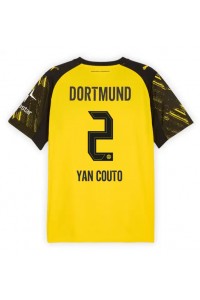 Borussia Dortmund Yan Couto #2 Jalkapallovaatteet Kotipaita 2025-26 Lyhythihainen